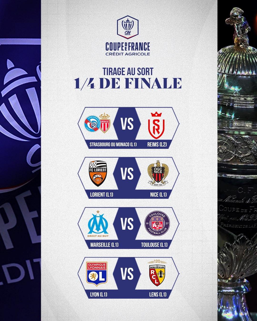 mk体育-法国杯八强对阵:马赛vs图卢兹,里昂vs朗斯